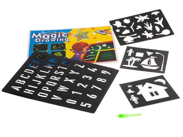 Magiskt ljusritbräde + UV-penna kreativt kit
