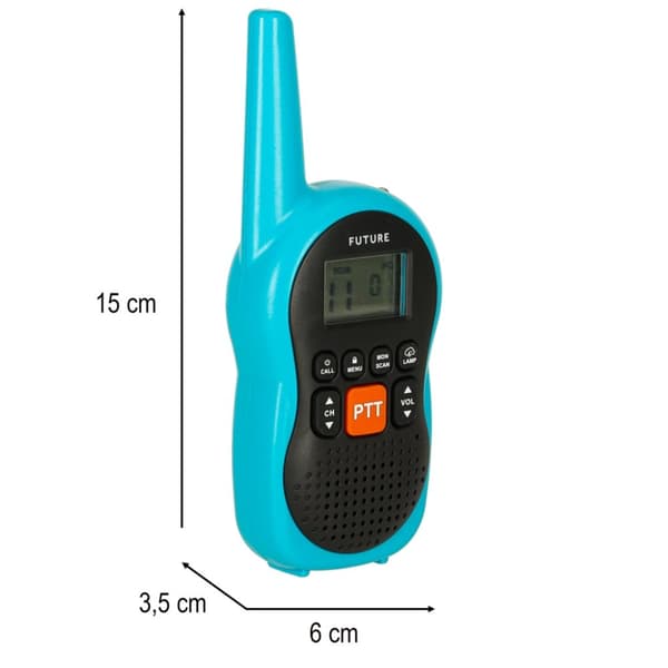 Walkie-talkie walkie-talkies för barn, 3 km räckvidd, set om 2 st.
