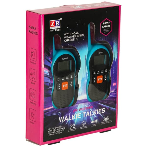 Walkie-talkie walkie-talkies för barn, 3 km räckvidd, set om 2 st.