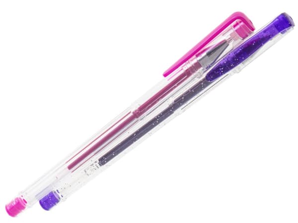 Färgade glittergelpennor, set med 25 st.