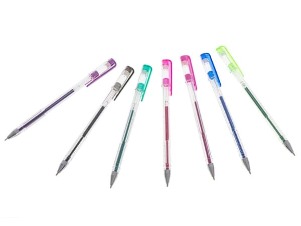 Färgade glittergelpennor, set med 25 st.