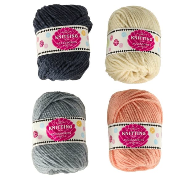 Stickgarnsbollar ullgarn 4 st.