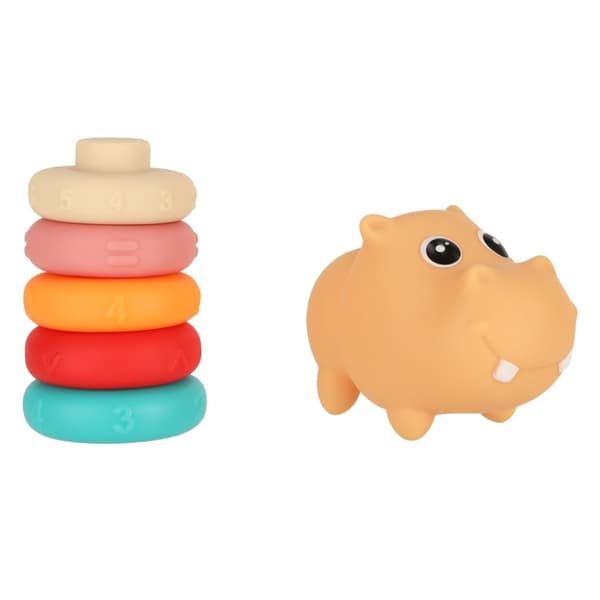 Hippo sensoriska block pedagogiska mjuka pusselmatchning