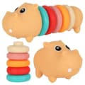 Miniatyrbillede 1 af 8: Hippo sensoriska block pedagogiska mjuka pusselmatchning