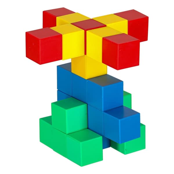Pedagogiska magnetiska kubiska byggklossar 32 el.