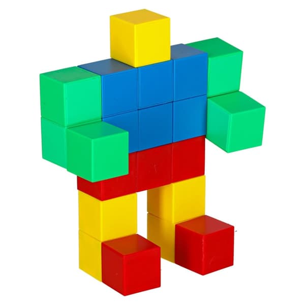 Pedagogiska magnetiska kubiska byggklossar 32 el.