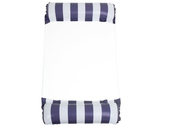 Uppblåsbar madrass badstol 120x70cm marinblå