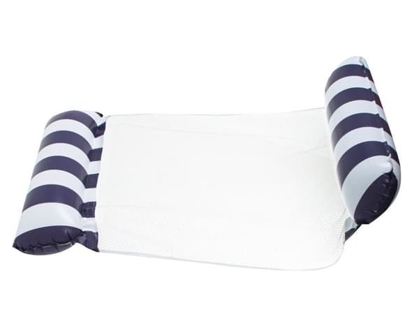 Uppblåsbar madrass badstol 120x70cm marinblå