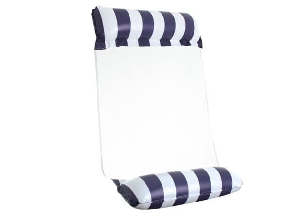 Uppblåsbar madrass badstol 120x70cm marinblå