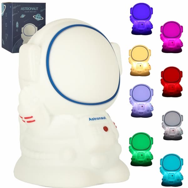 Silikon nattlampa vit astronaut