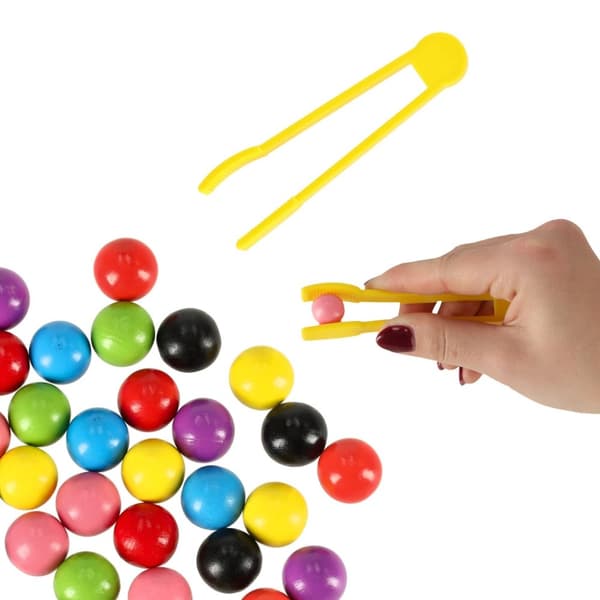 Pedagogiskt pussel färgglada Montessoribollar