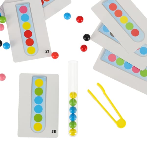 Pedagogiskt pussel färgglada Montessoribollar