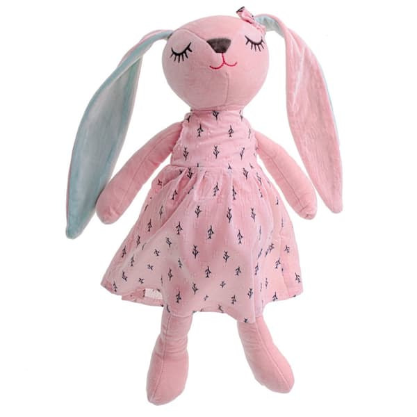 Plyschkaninmaskot rosa 52cm