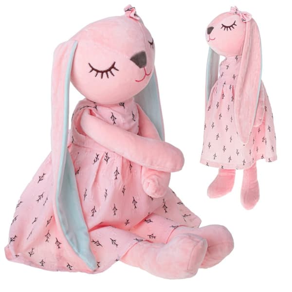 Plyschkaninmaskot rosa 52cm