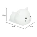 Miniatyrbillede 8 af 9: Silikon nattlampa vit RGB katt liggande