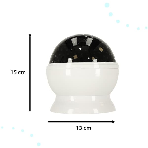 Stjärnprojektor nattlampa 2-i-1 USB vit