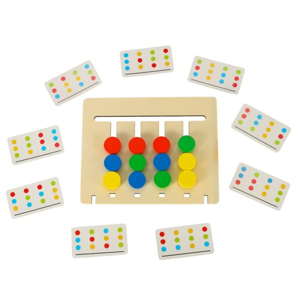 Träleksak med pedagogisk matchning av färger, Montessori-frukt