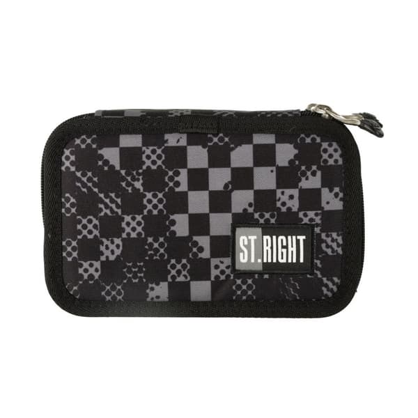 Dubbelt pennfodral med tillbehör Chessboard Crush