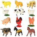 Miniatyrbilde 2 av 9: Bondgårdsdjursfigurer set ko häst 12 delar