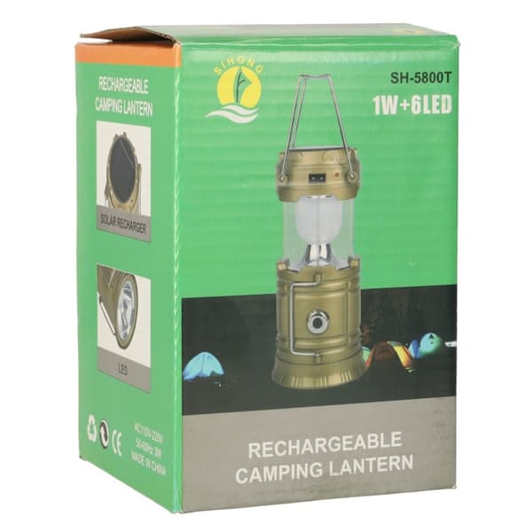Solcellsdriven campinglykta turistlampa