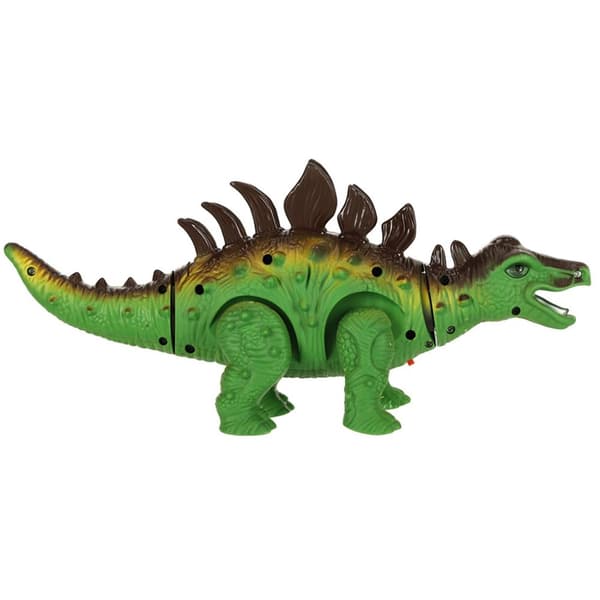 Fjärrstyrd dinosaurie RC Stegosaurus går, lyser upp, vrål