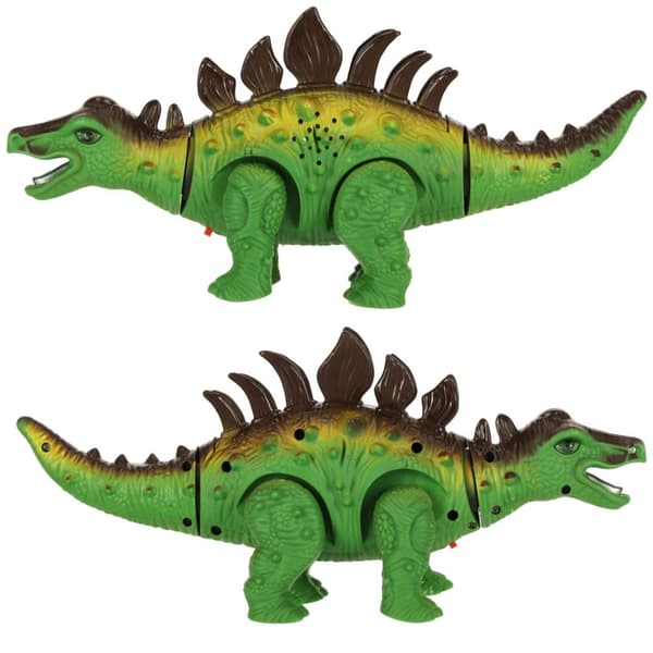 Fjärrstyrd dinosaurie RC Stegosaurus går, lyser upp, vrål