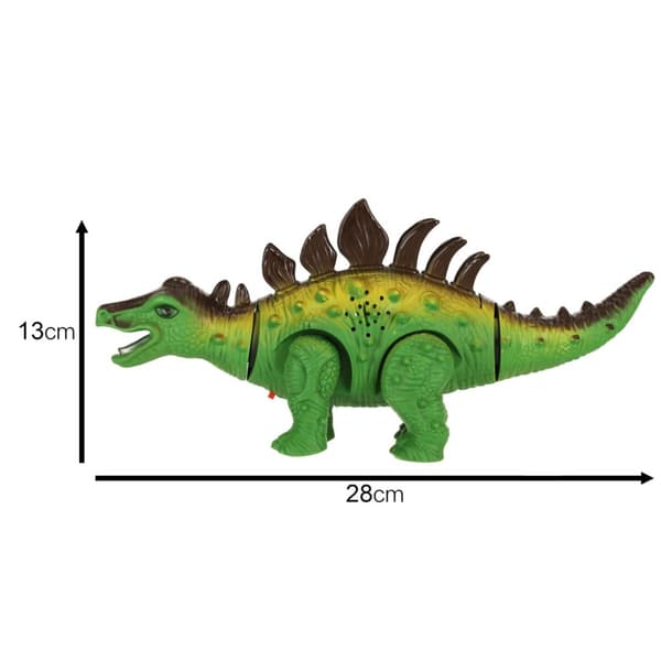 Fjärrstyrd dinosaurie RC Stegosaurus går, lyser upp, vrål