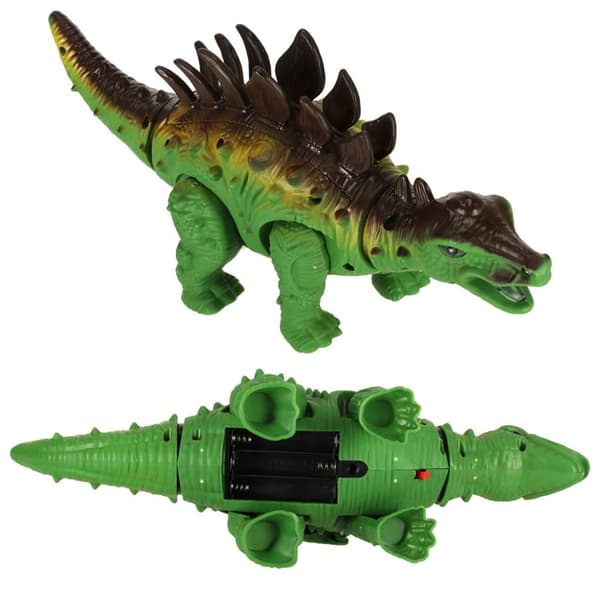 Fjärrstyrd dinosaurie RC Stegosaurus går, lyser upp, vrål