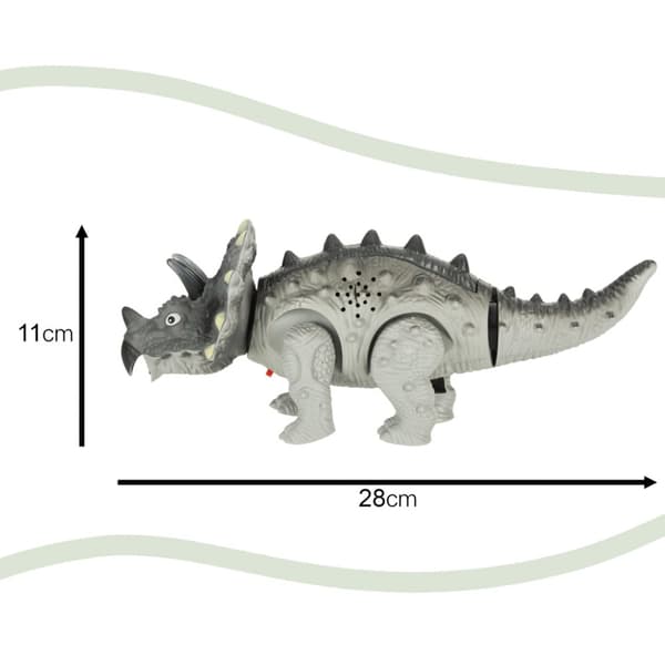 Fjärrstyrd dinosaurie RC Triceratops går, lyser upp, vrål