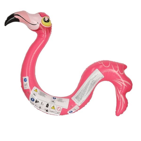 Uppblåsbar poolmadrass med nudlar och flamingo 131 cm