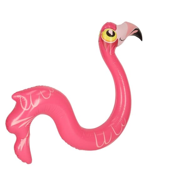 Uppblåsbar poolmadrass med nudlar och flamingo 131 cm