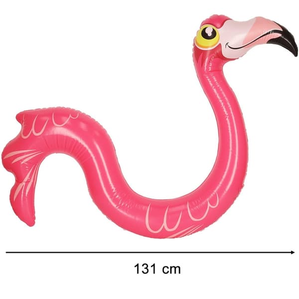 Uppblåsbar poolmadrass med nudlar och flamingo 131 cm