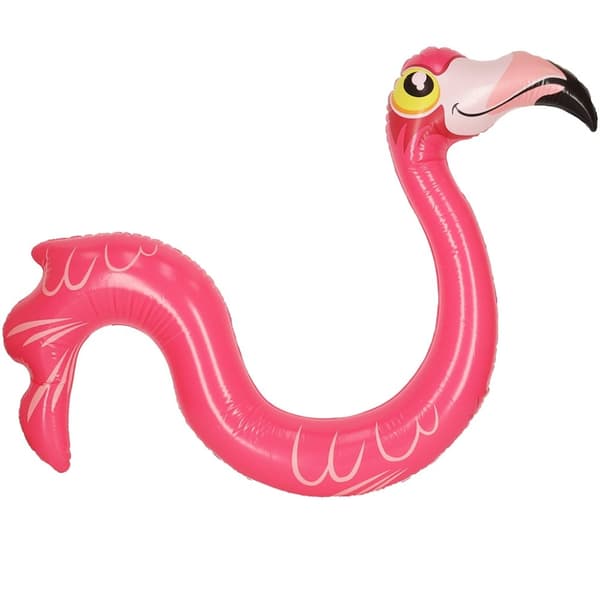 Uppblåsbar poolmadrass med nudlar och flamingo 131 cm
