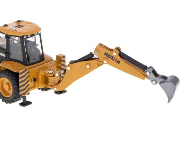 Grävmaskin, lastare, bulldozer med skopa, gjuten metallmodell H-toys 1704 1:50