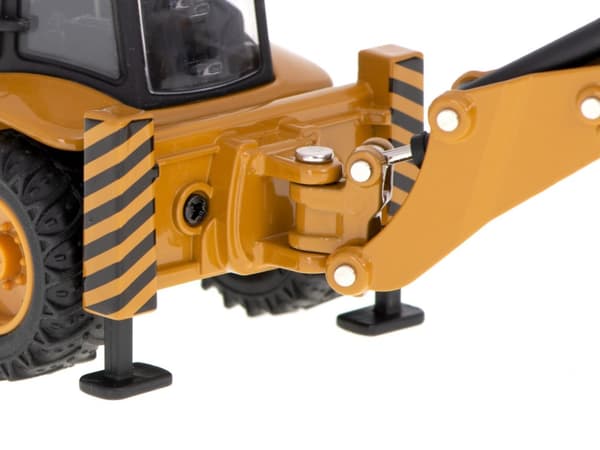 Grävmaskin, lastare, bulldozer med skopa, gjuten metallmodell H-toys 1704 1:50
