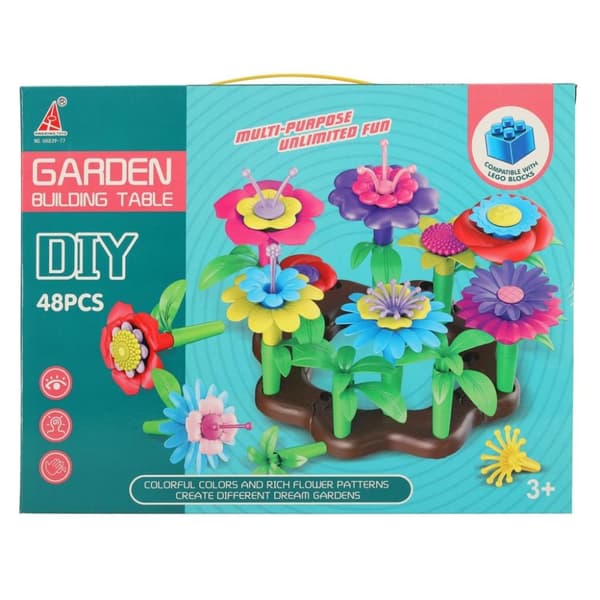 Blommor kreativa block blomsterträdgård 48 element