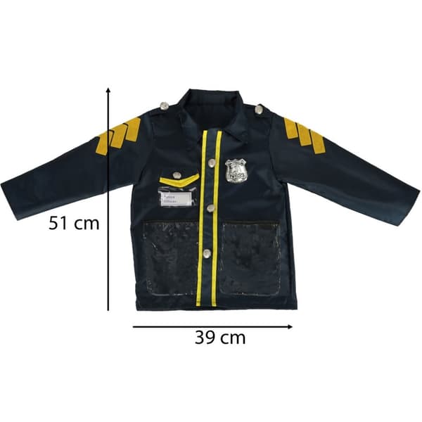 Karnevalskostym polis handbojor set 3-8 år