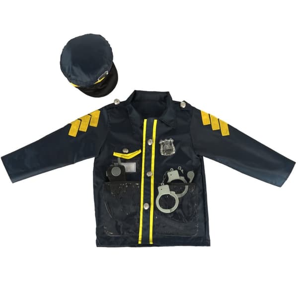 Karnevalskostym polis handbojor set 3-8 år