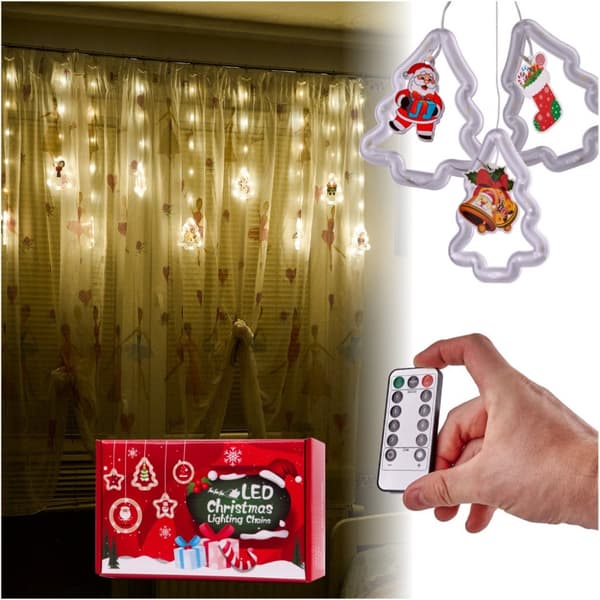 LED-julgransgardin med bild 3m 10 USB-lampor