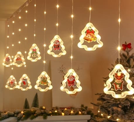 LED-julgransgardin med bild 3m 10 USB-lampor