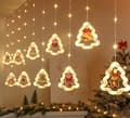 Miniatyrbilde 2 av 8: LED-julgransgardin med bild 3m 10 USB-lampor