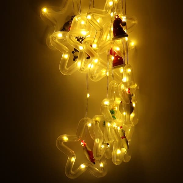 LED-gardinlampor med figurer 3m 125LED varmvit