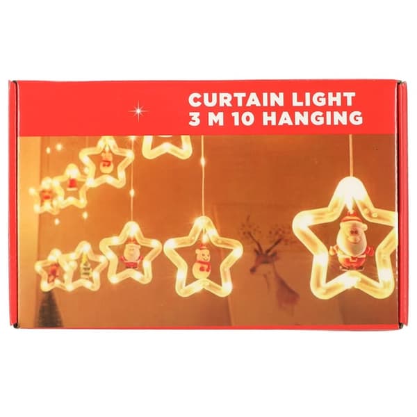 LED-gardinlampor med figurer 3m 125LED varmvit