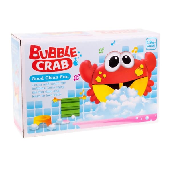 Bubbelgenerator skum badleksak krabba