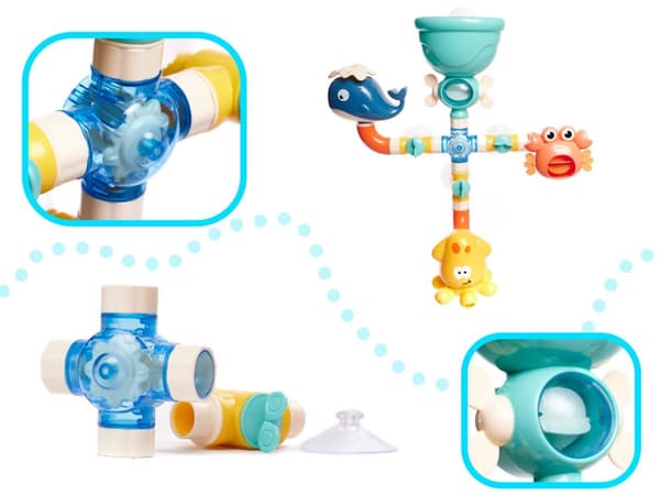 Badleksak duschsprinkler havsdjur