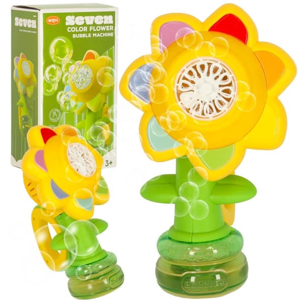 Såpbubbelmaskin blomma dansande ljus