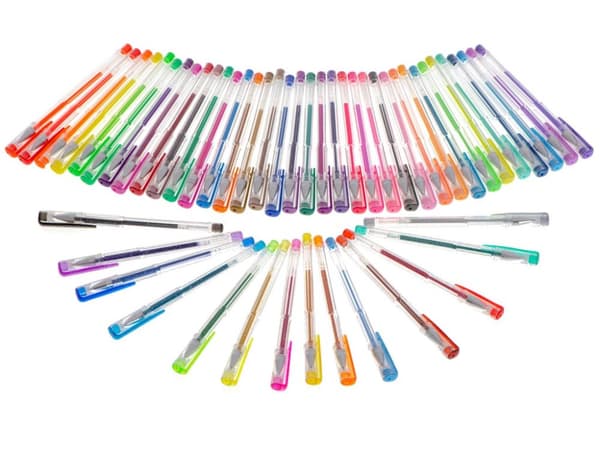 Färgade Gelpennor Glitter - 50 st