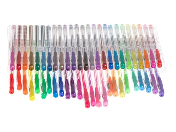 Färgade Gelpennor Glitter - 50 st