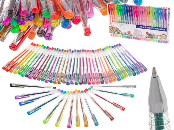 Färgade Gelpennor Glitter - 50 st