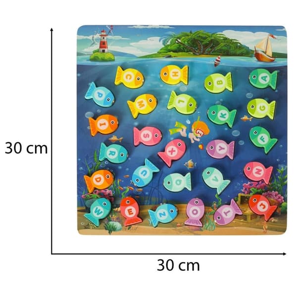 Montessori träfiskfiskemagnetspel